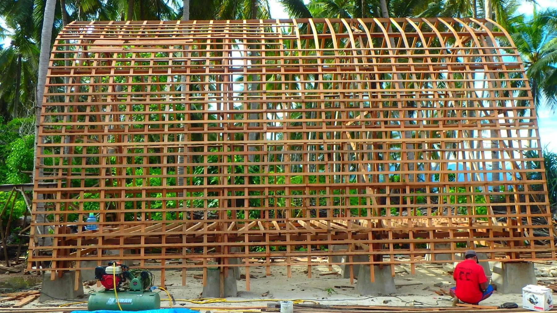 Construction des Lumbung